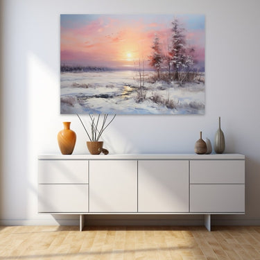 Peinture Huile Paysage Neige
